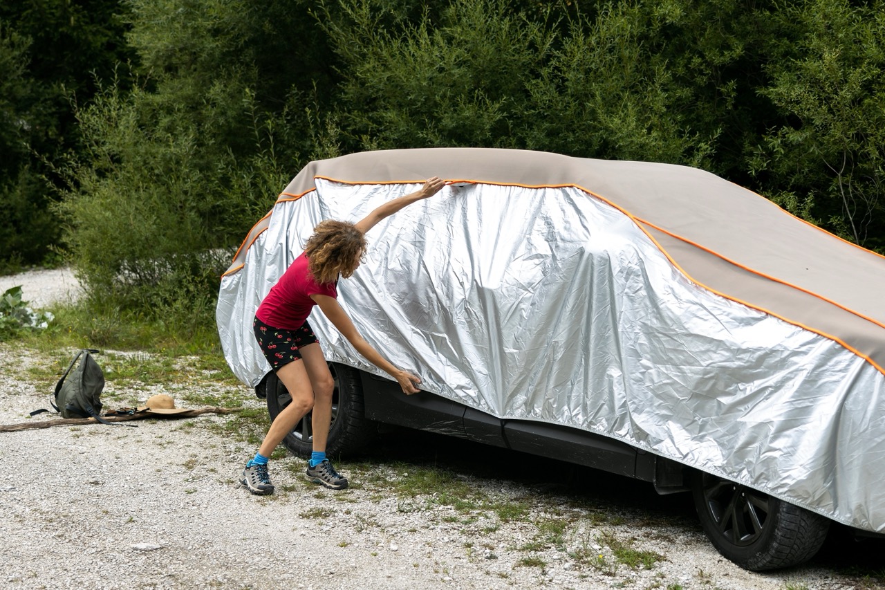 Hail car covers can help protect your car from hail if you don't have a garage.